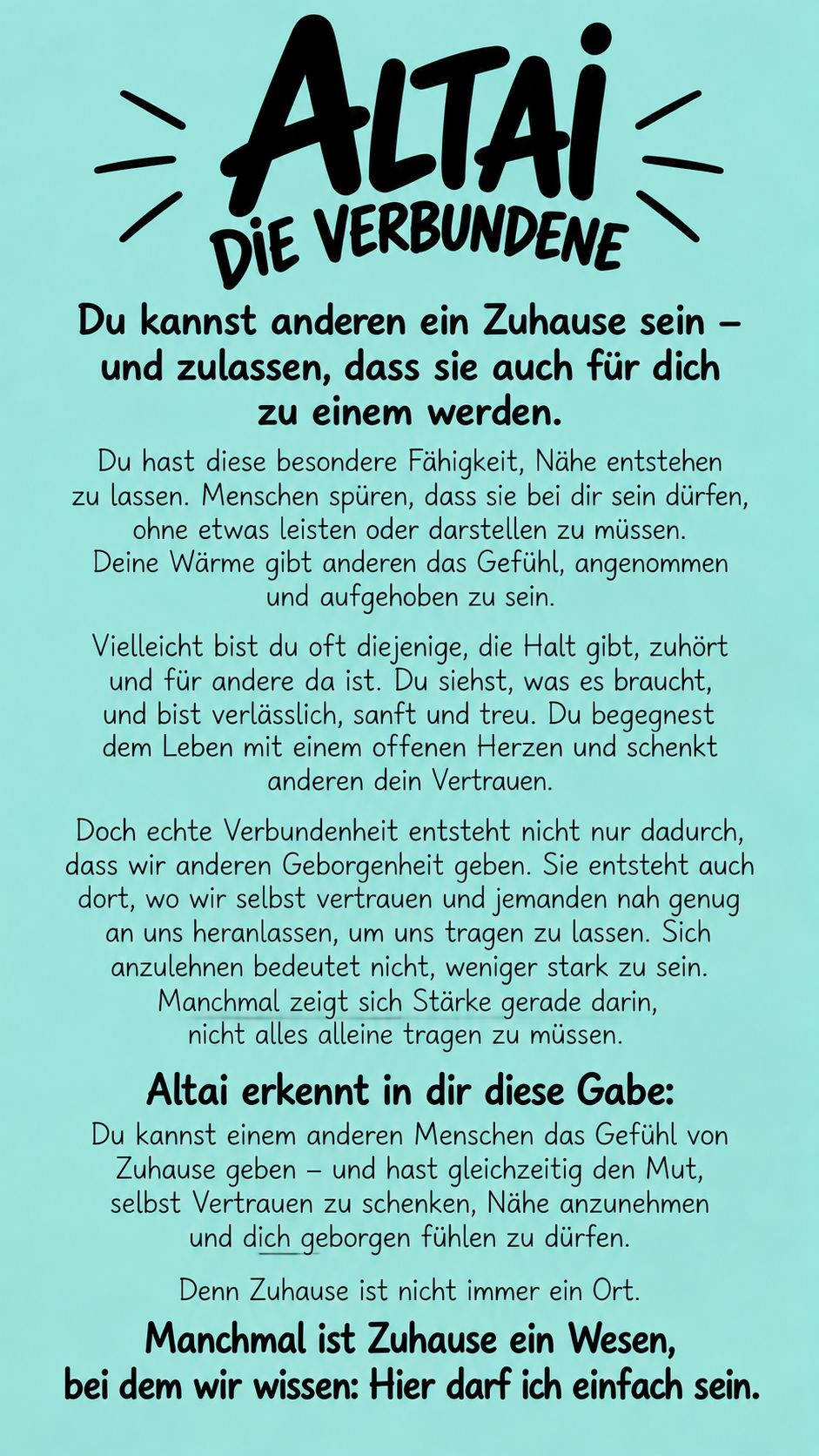 Altais Botschaft für dich